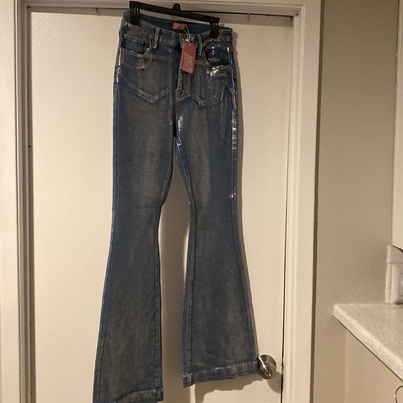 Brand new light blue shine jeans sizer M - Picture 2 of 3